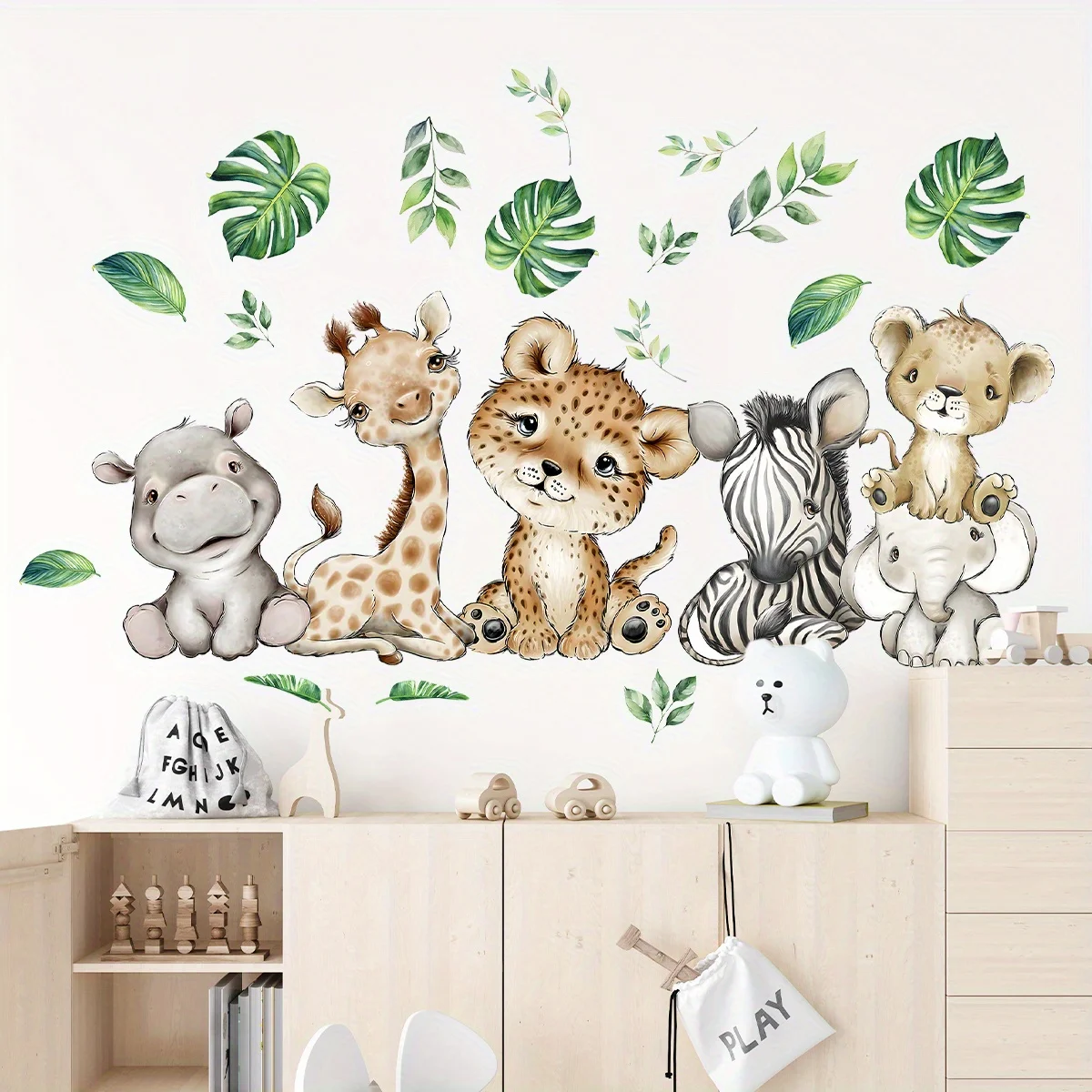 Kids Education Quotes - 1PC Cartoon Cute Hippo Tiger Elephant