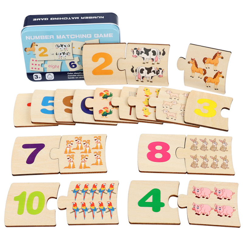 Kids Education Board - Children Iron Box Number Enlightenment Paired