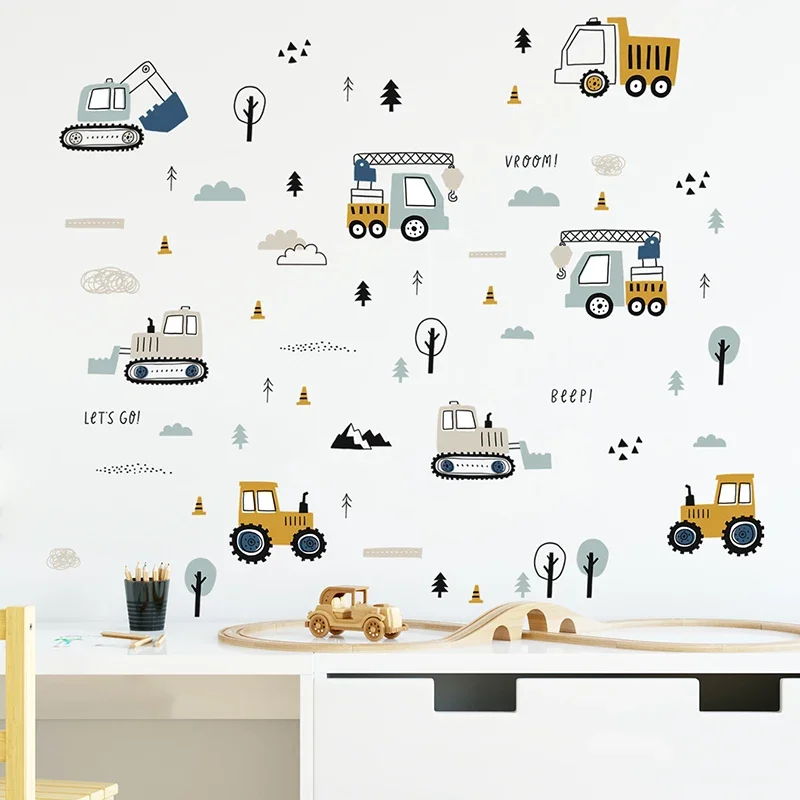 Kids Education Quotes - Hand Drawn Cute Cars Cargo Truck
