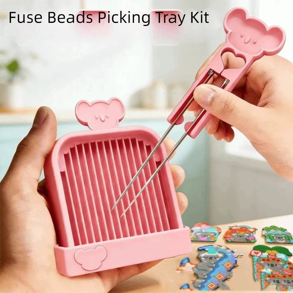 Montessori Shelf Toy - 2.6mm Fuse Bead Needle Tweezer Tray