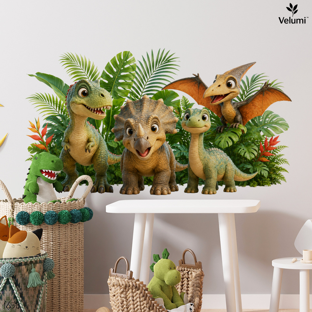Kids Education Quotes - Cute 3D Dinosaur Wall Stickers Kids