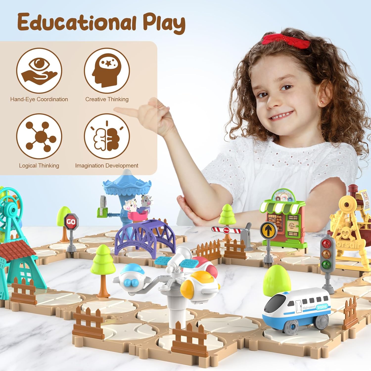 DIY Puzzle Track Car Set Assem - огляд і ціна Kids Education Board