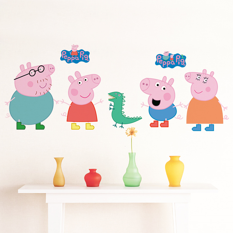 Cartoon Peppa Pig Wall Sticker - огляд і ціна Kids Education Quotes