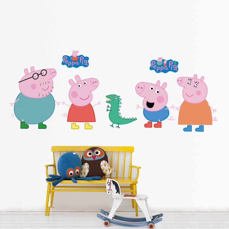 Cartoon Peppa Pig Wall Sticker - огляд і ціна Kids Education Quotes