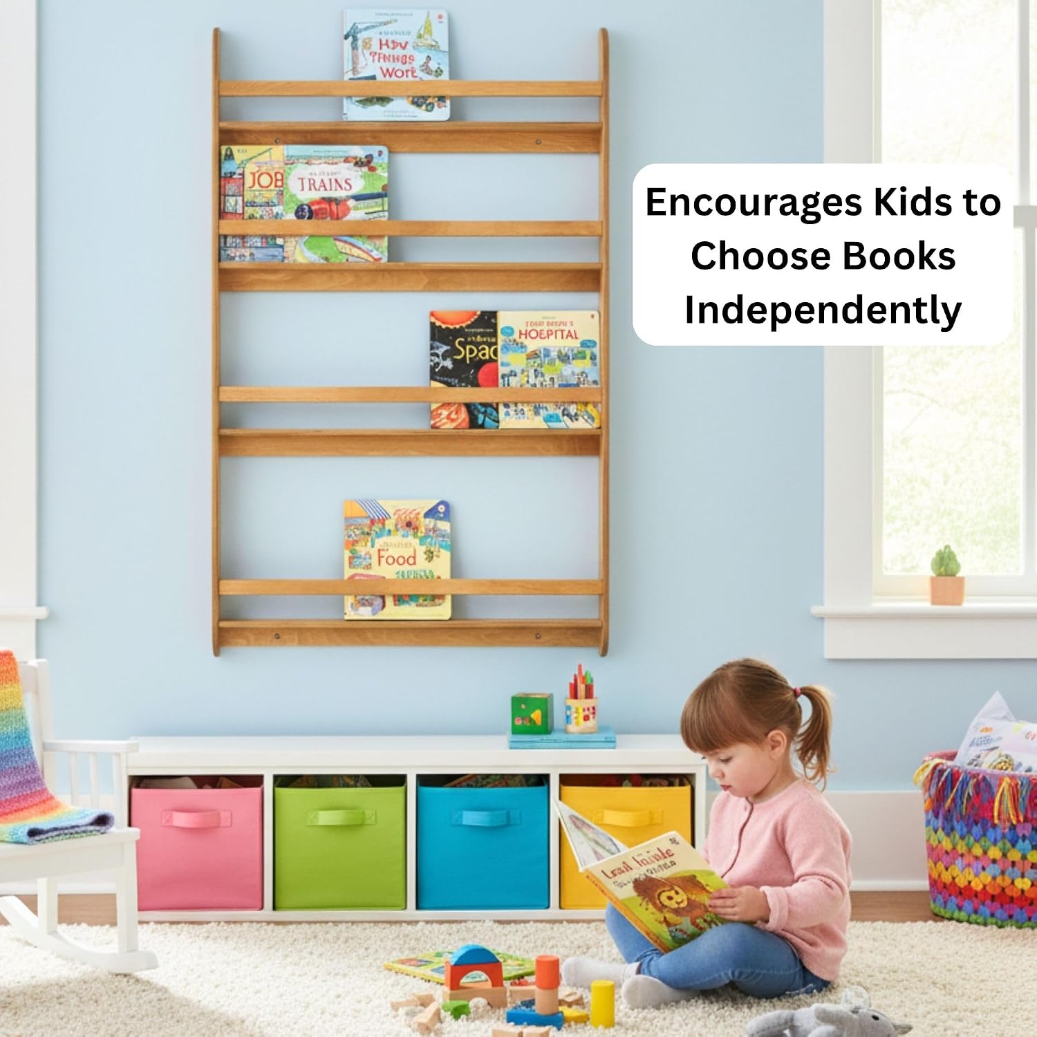 Montessori Wall Bookshelf Todd - огляд і ціна Montessori Shelf Toy