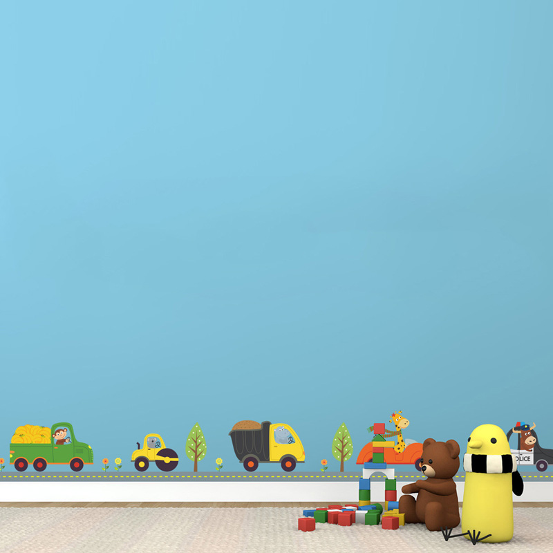 Cartoon Animals Car Wall Stick - огляд і ціна Kids Education Quotes