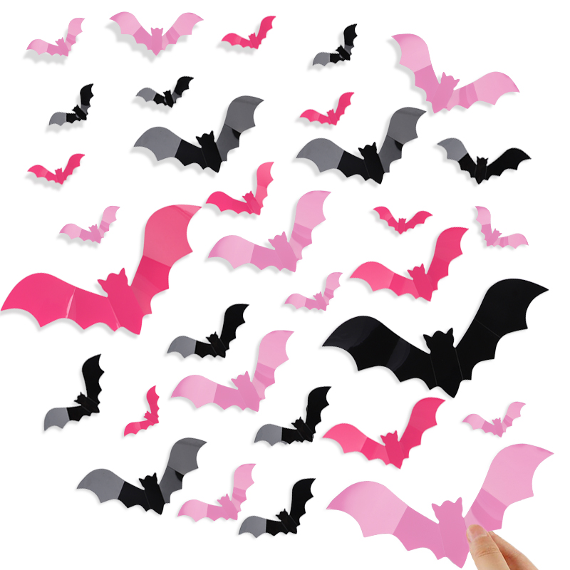24/48Pcs Halloween Pink Bats W - огляд і ціна Kids Education Quotes
