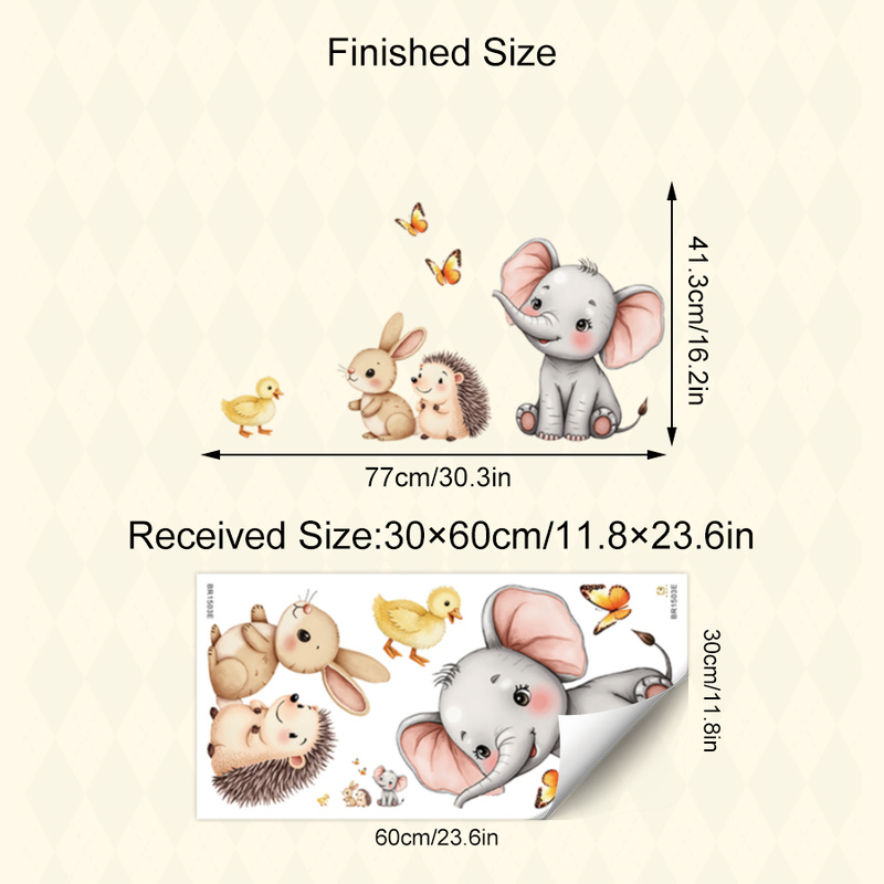 Cartoon Animal Wall Sticker -  - огляд і ціна Kids Education Quotes
