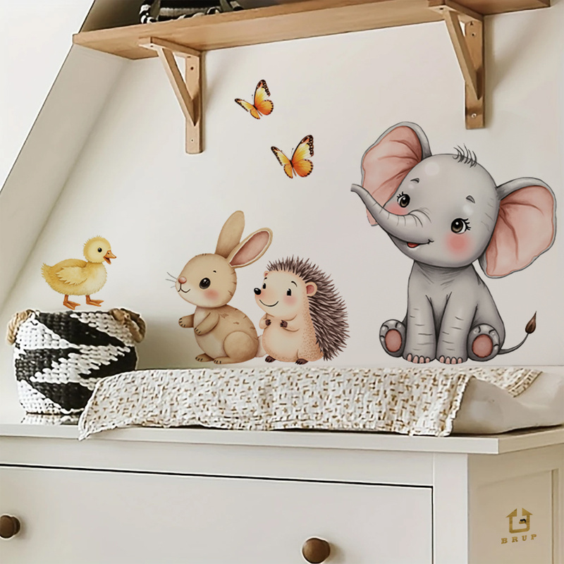 Cartoon Animal Wall Sticker -  - огляд і ціна Kids Education Quotes