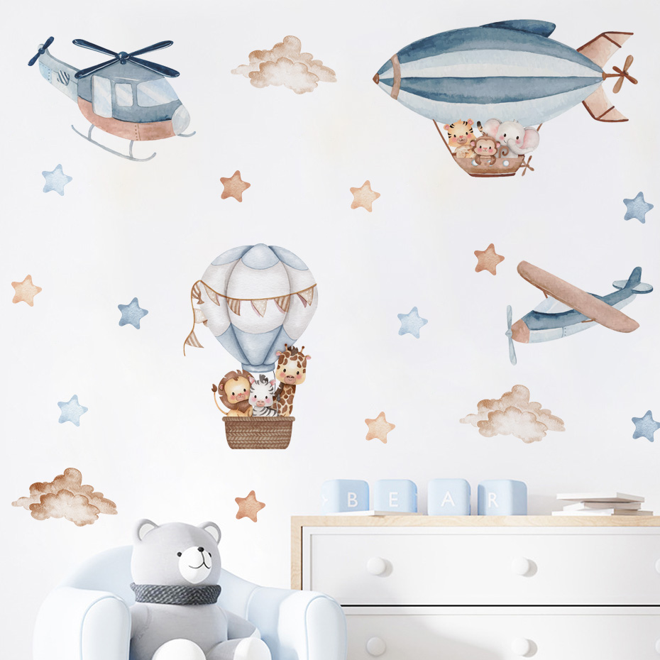 Watercolor Animals Hot Air Bal - огляд і ціна Kids Education Quotes