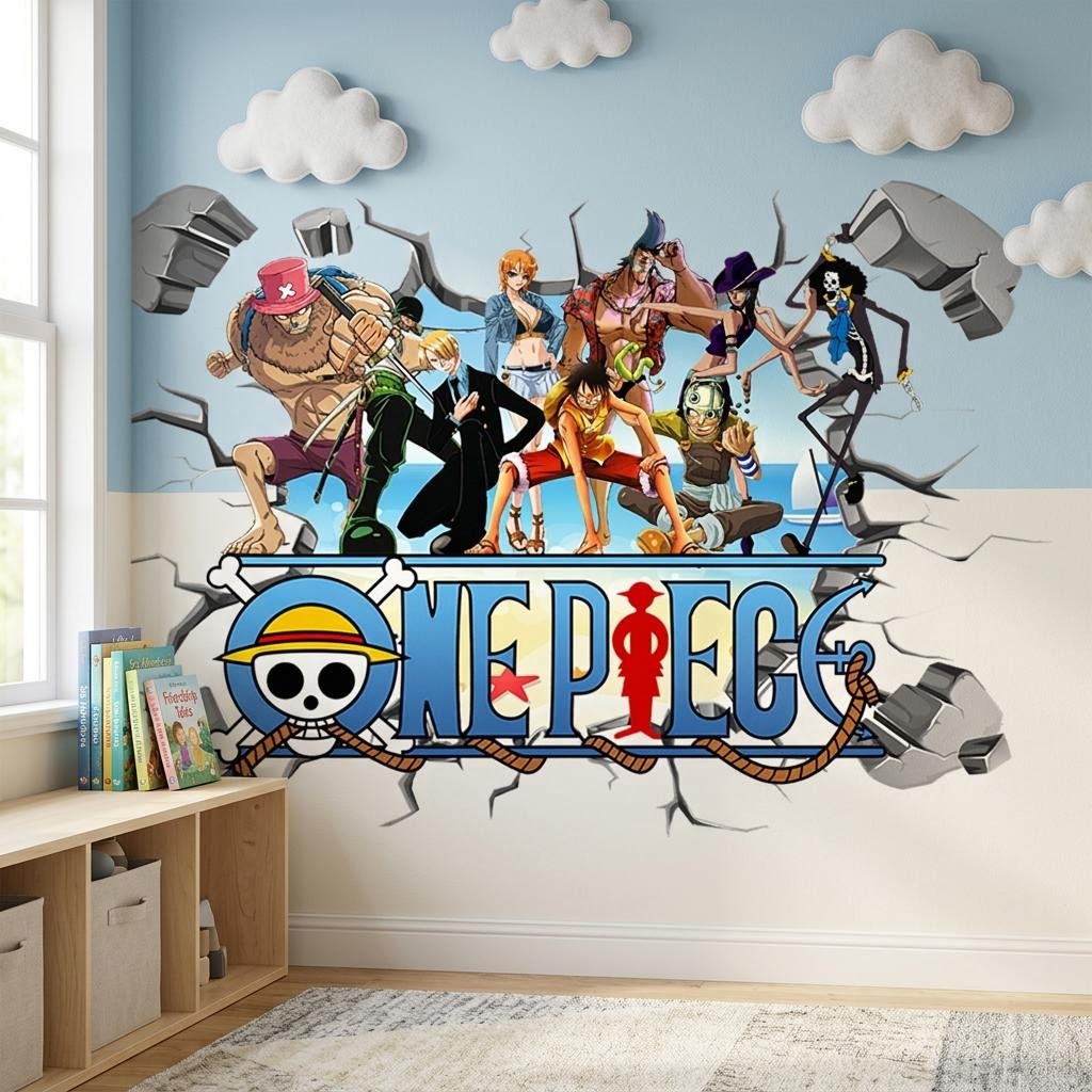 Cartoon One Piece Luffy 3D Wal - огляд і ціна Kids Education Quotes