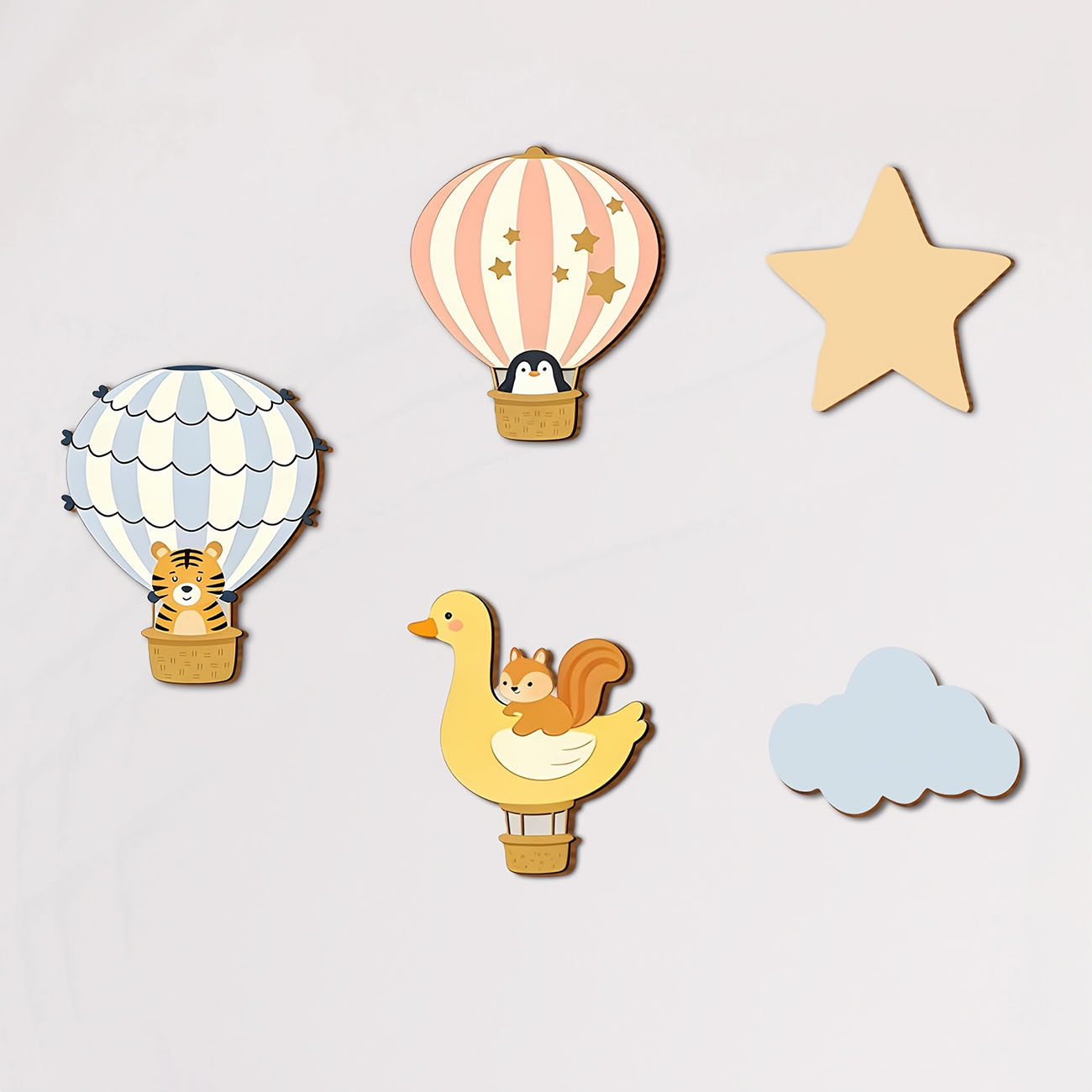 5Pcs Animal Hot Air Balloon Wo - огляд і ціна Kids Education Quotes
