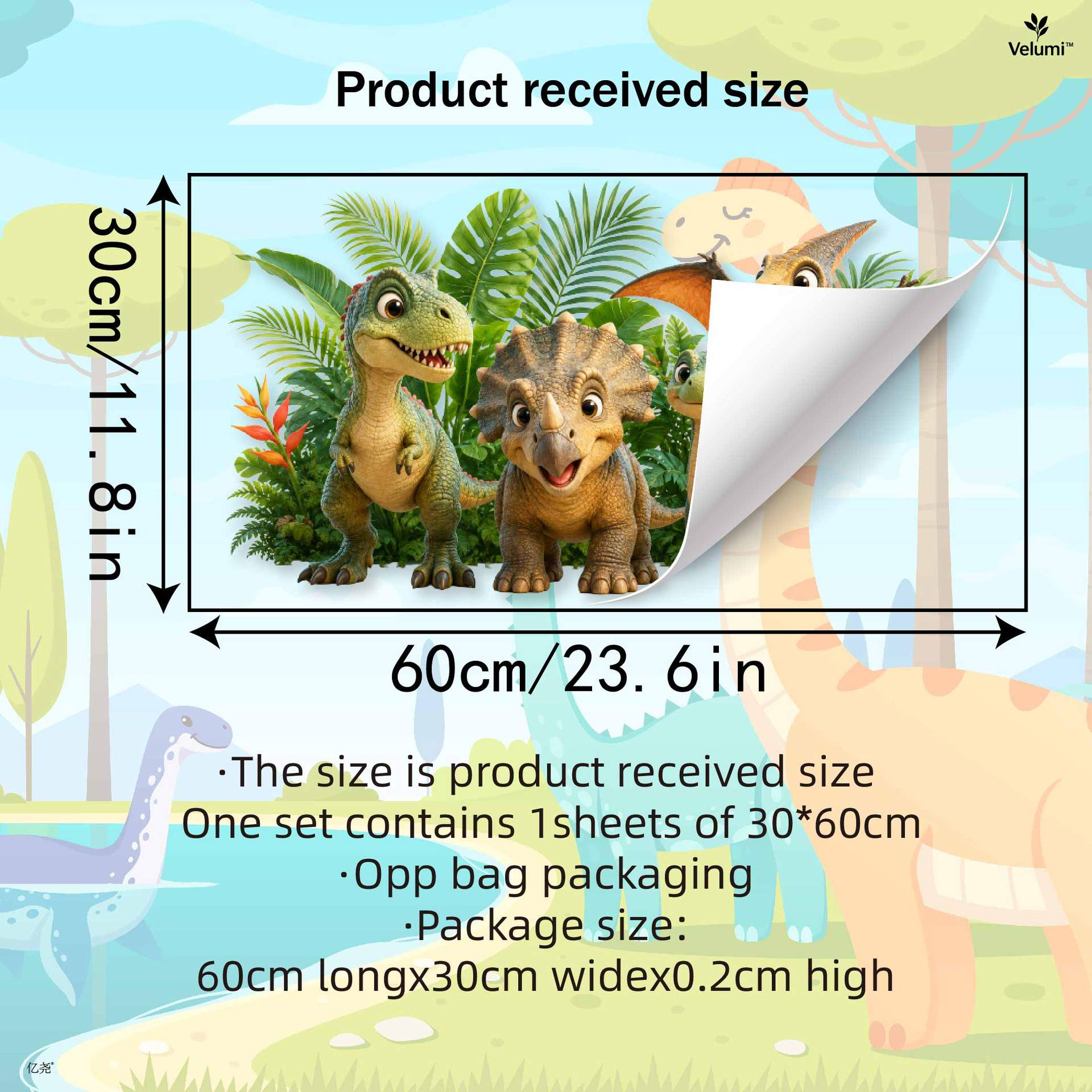 Cute 3D Dinosaur Wall Stickers - огляд і ціна Kids Education Quotes